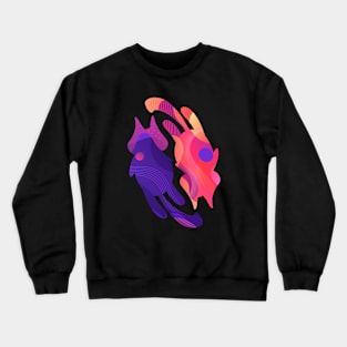 Cats Illustration Crewneck Sweatshirt